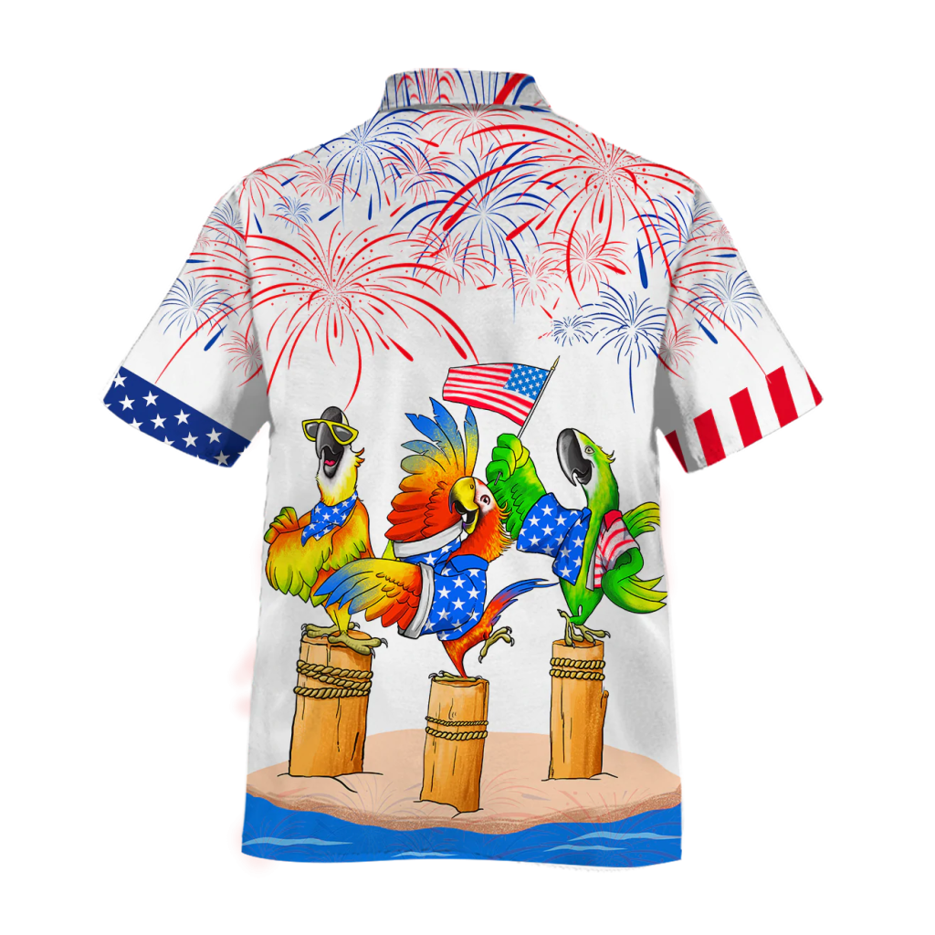 Parrot Hawaiian Shirts – Independence Day Is Coming, Funny Independence Day Gift, 4Th Of July Funny Hawaii Shirt