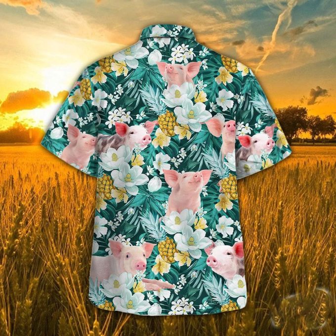 Pig Hawaiian Shirts For Men And Women, Pig Tropical Pineapple Fruit Hawaiian Shirt For Summer