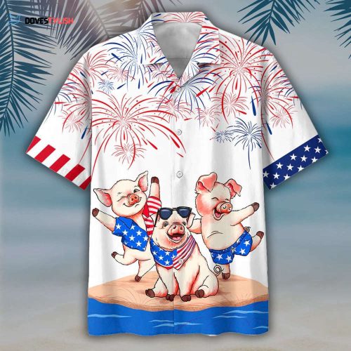 Pig Hawaiian Shirts For Men And Women, Pig Tropical Pineapple Fruit Hawaiian Shirt For Summer