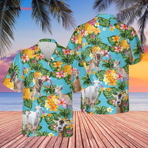 Pineapple Hawaiian Theme For Red Brahman Cattle Lovers All 3D Printed Hawaiian Shirt