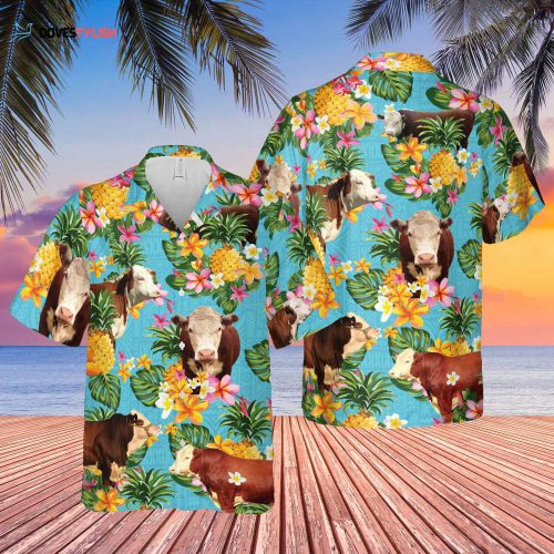 Pineapple Hawaiian Theme For Bison Lovers All 3D Printed Hawaiian Shirt