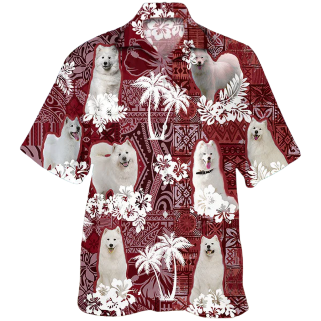 Samoyed Hawaiian Shirt, Dog Hawaiian Shirt