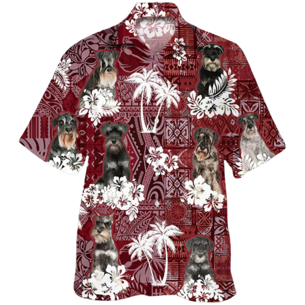 Schnauzer Hawaiian Shirt, Cute Pet Hawaiian Shirts