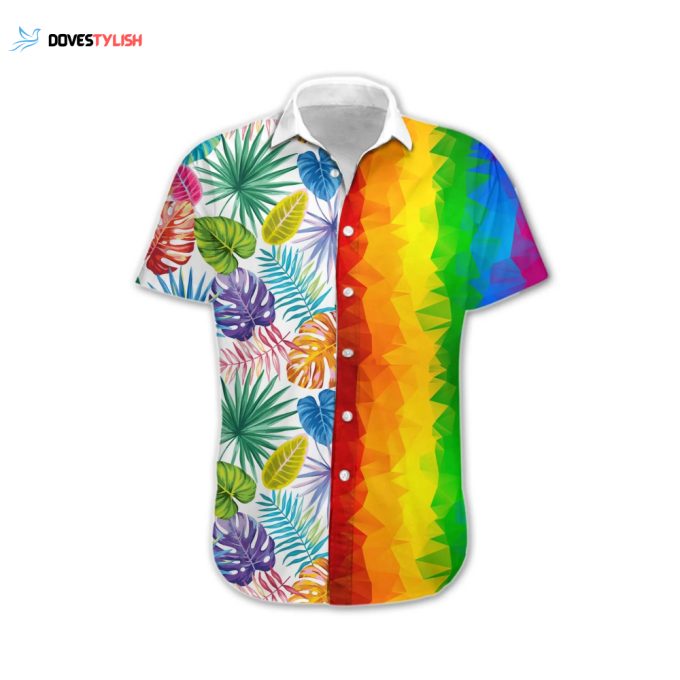 Transgender Shirt 3D Hawaiian, Awesome Lgbt Low Poly Design Hawaiian Shirt