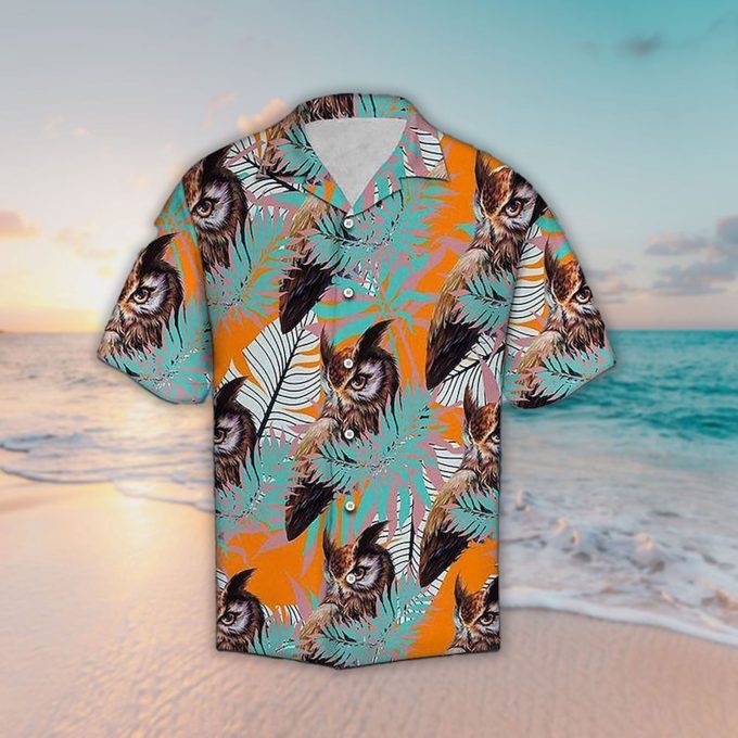 Unisex Owl Hawaiian Shirt, Aloha Full Print Hawaiian Shirts, Gifts For Him