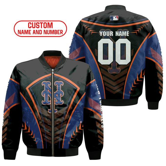 Personalized MLB New York Mets Bomber Jacket – Custom Name & Number Unisex Gift Tee 2024