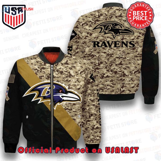 Baltimore Ravens NFL AOP Bomber Jacket – Show Your Team Pride!