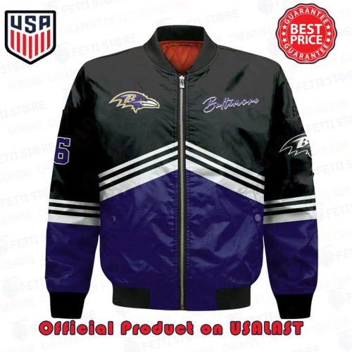 Baltimore Ravens NFL AOP Bomber Jacket – Black: Show Your Team Pride!