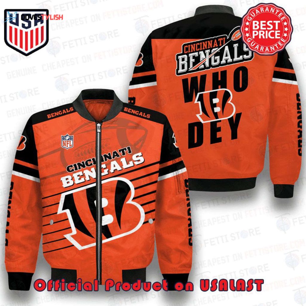 Cincinnati Bengals NFL 3D Bomber Jacket: Show Your Team Spirit in Style!