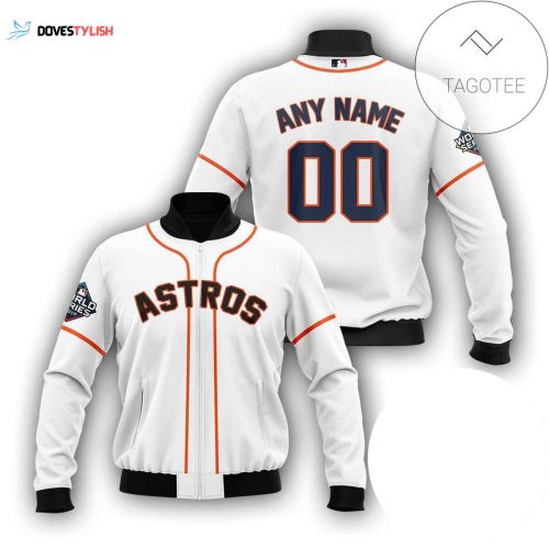 Custom MLB New York Mets Bomber Jacket – Orange & White Personalized with Name & Number