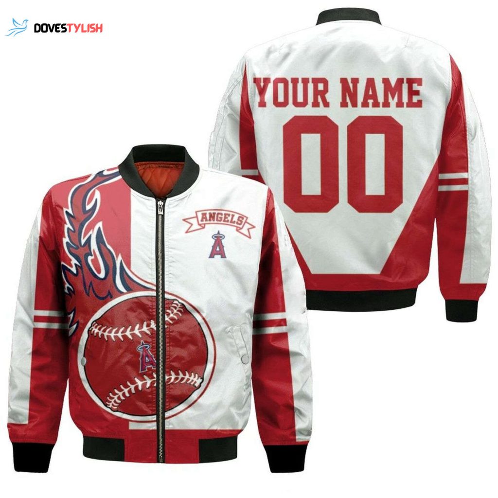 Personalized MLB Los Angeles Angels Bomber Jacket – Custom Name & Number Unisex Gift Tee 2024