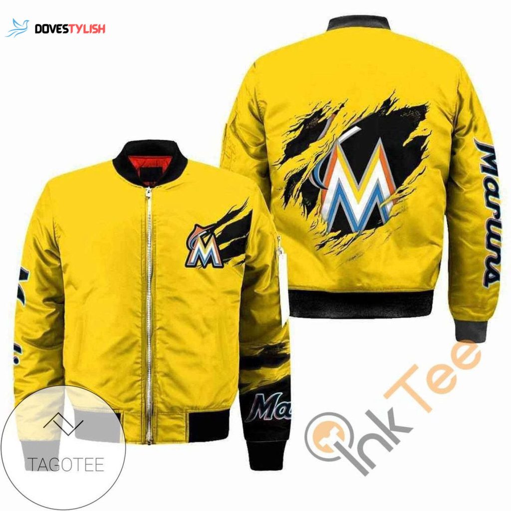 Shop the MLB Miami Marlins Bomber Jacket Unisex Gift Tee 2024for Game-Day Style!