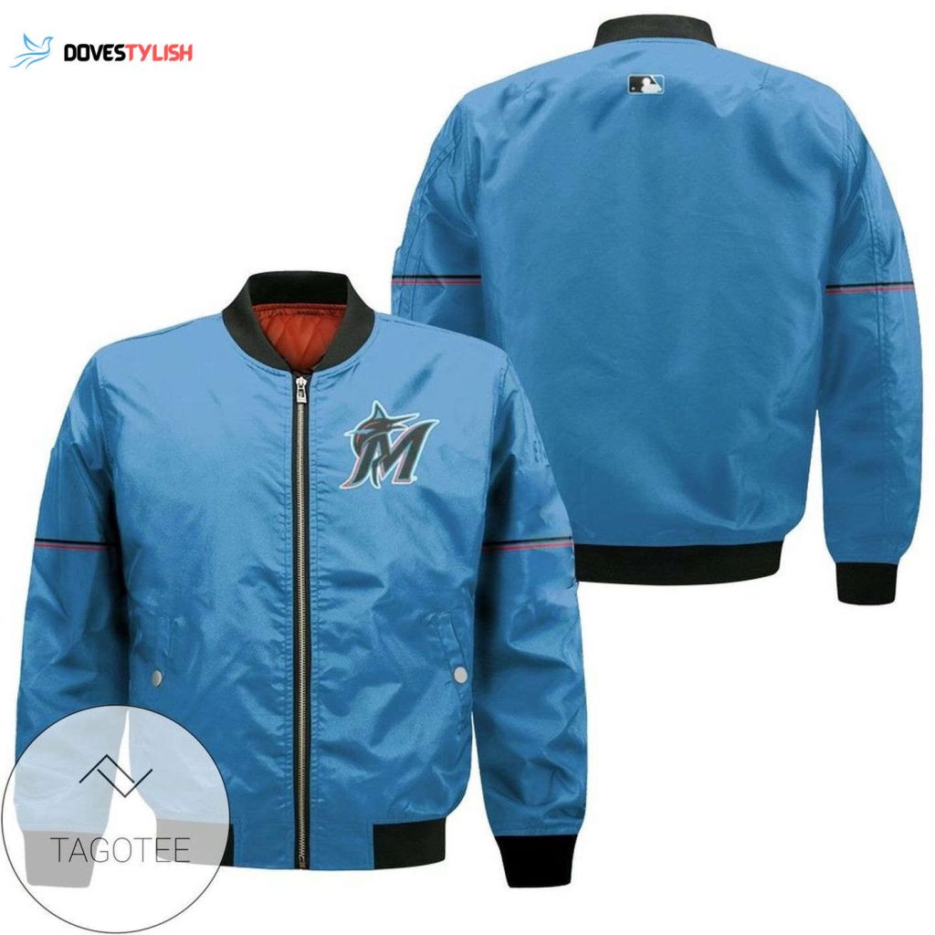 Stylish MLB Miami Marlins Bomber Jacket Unisex Gift Tee 2024- Perfect for True Fans!