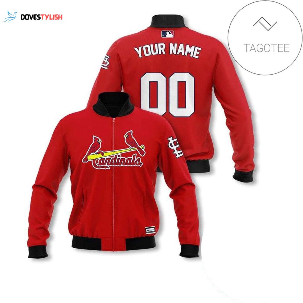 Customize Your Style with MLB St Louis Cardinals Red Bomber Jacket – Personalized Name & Number Limited Stock!