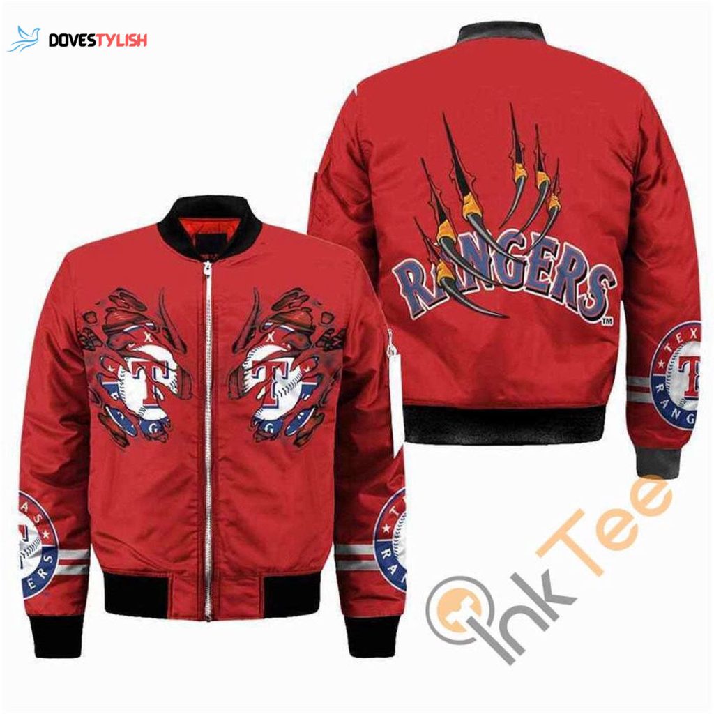 Game Day Essential: MLB Texas Rangers Claws Bomber Jacket – Show Your Team Pride!