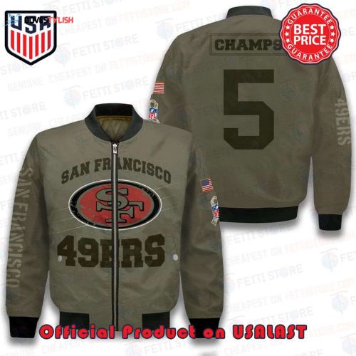 Stylish San Francisco 49ers Rainbow Logo AOP Bomber Jacket – NFL Official Merchandise