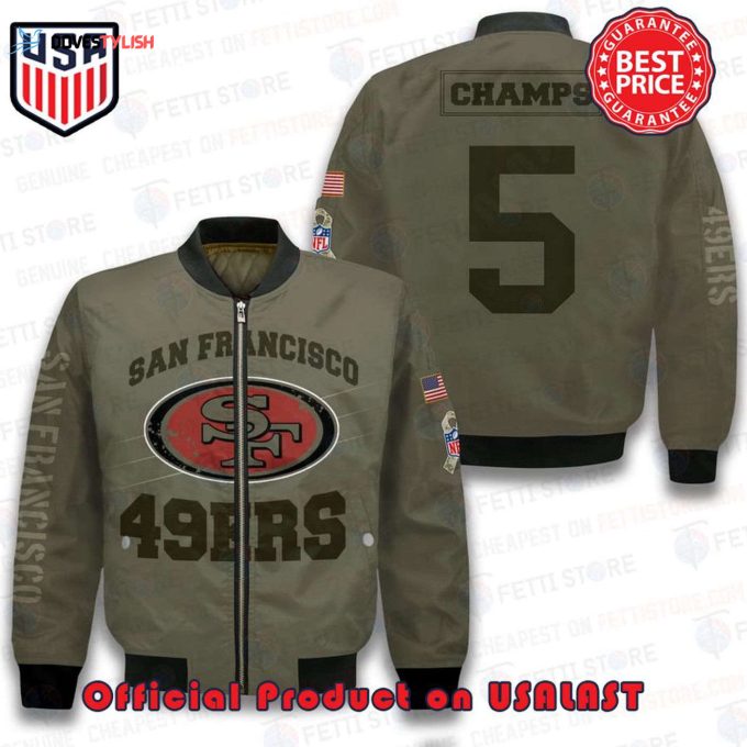 Get Game-Ready with 49ers NFL 2024 Unisex AOP Bomber Jacket – San Francisco Football