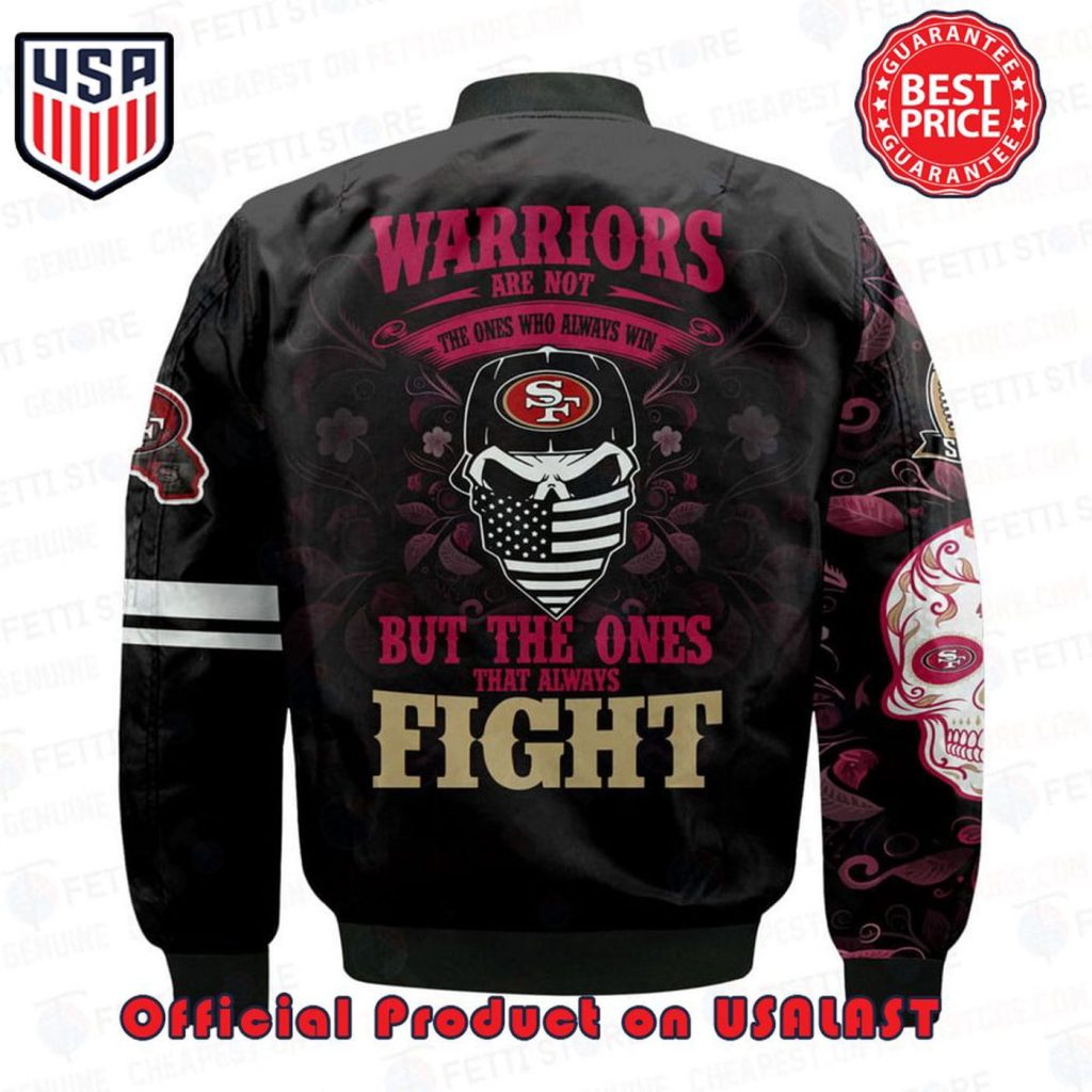 Stylish San Francisco 49ers Skull Flower NFL AOP Bomber Jacket