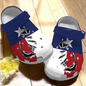 Texas Hook Fishing Shoes clogs Gifts Men Grandpa Father Day - Texas Houston Flag Camping Fishing Clog Shoes- Tx-Fishing66