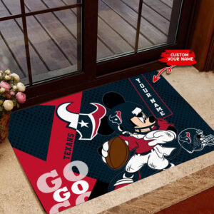 Houston Texans Personalized Doormat, Gif For Home Decor