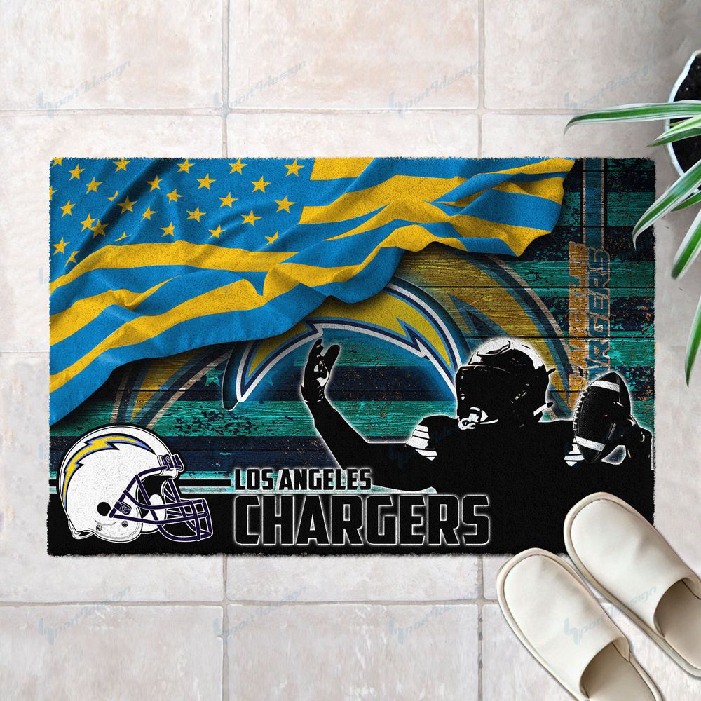 Los Angeles Chargers Doormat, Gift For Home Decor Los Angeles Chargers Doormat, Gift For Home Decor