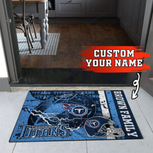 Tennessee Titans Personalized Doormat, Gift For Home Decor