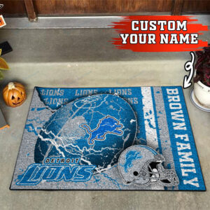 Detroit Lions Personalized Doormat, Gift For Home Decor