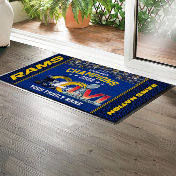 Los Angeles Rams Super Bowl Champions Custom Doormat, Gift For Home Decor