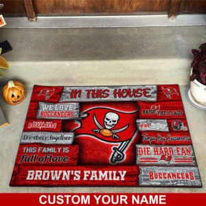 Tampa Bay Buccaneers NFL, Custom Doormat For Couples This Year