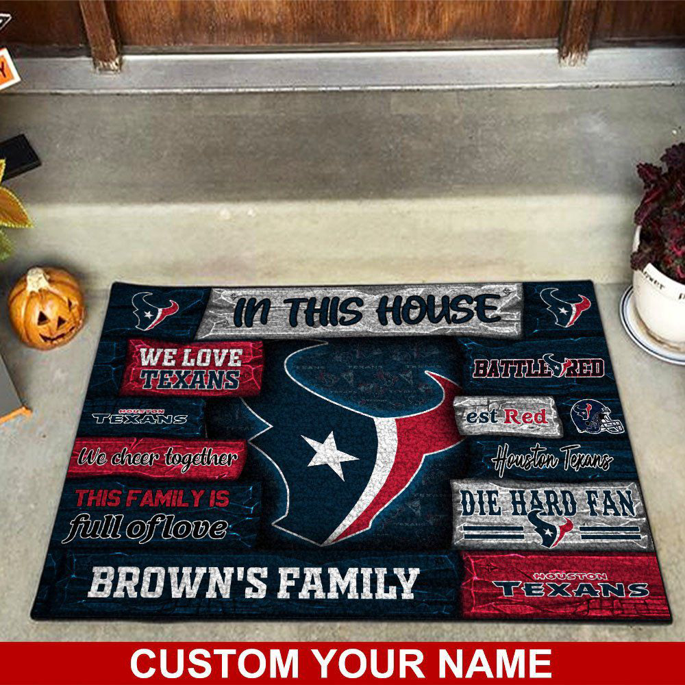 Houston Texans NFL, Custom Doormat For Couples This Year Houston Texans NFL, Custom Doormat For Couples This Year