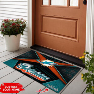 Miami Dolphins NFL, Custom Doormat For Sports Enthusiast This Year