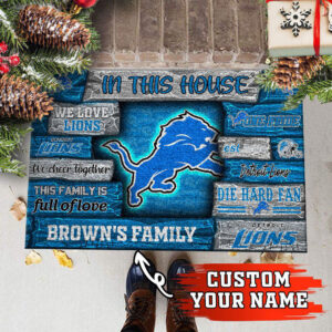 Detroit Lions NFL, Custom Doormat For Couples This Year