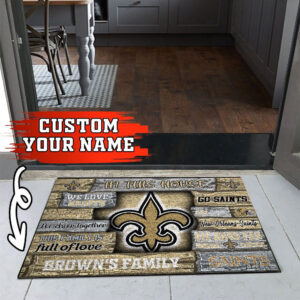 New Orleans Saints NFL, Custom Doormat For Couples This Year