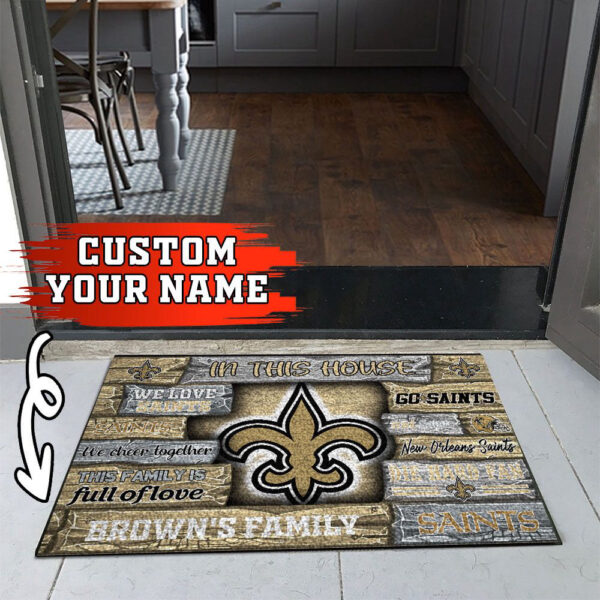 New Orleans Saints NFL, Custom Doormat For Couples This Year