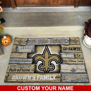 New Orleans Saints NFL, Custom Doormat For Couples This Year