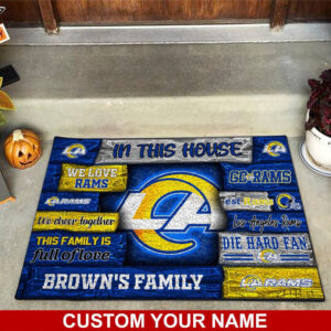 Los Angeles Rams NFL, Custom Doormat For Couples This Year