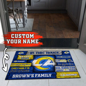 Los Angeles Rams NFL, Custom Doormat For Couples This Year