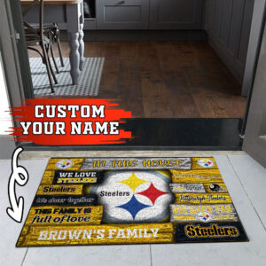 Pittsburgh Steelers NFL, Custom Doormat For Couples This Year