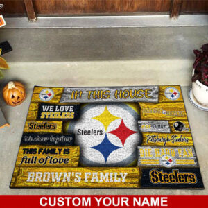Pittsburgh Steelers NFL, Custom Doormat For Couples This Year