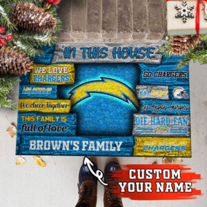 Los Angeles Chargers NFL, Custom Doormat For Couples This Year 3