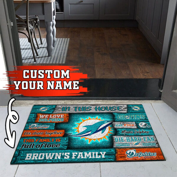 Miami Dolphins NFL, Custom Doormat For Couples This Year