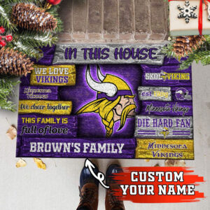 Minnesota Vikings NFL, Custom Doormat For Couples This Year
