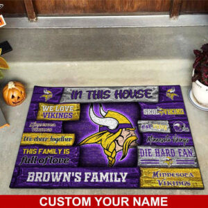 Minnesota Vikings NFL, Custom Doormat For Couples This Year