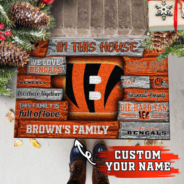 Cincinnati Bengals NFL, Custom Doormat For Couples This Year
