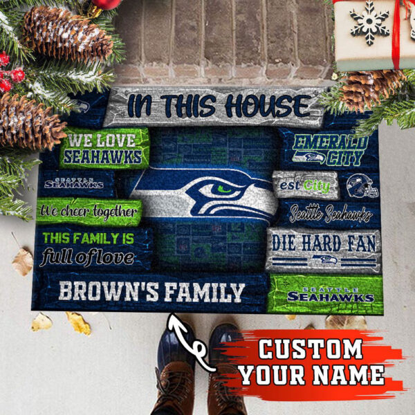Seattle Seahawks NFL, Custom Doormat For Couples This Year