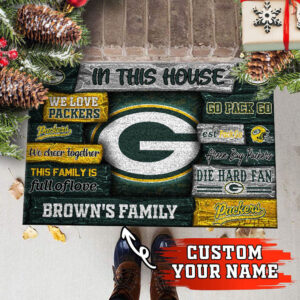 Green Bay Packers NFL, Custom Doormat For Couples This Year