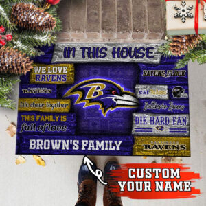 Baltimore Ravens NFL, Custom Doormat For Couples This Year