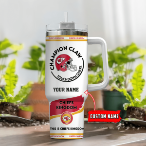 Kansas Ci Gift for Fans Chiefs Champion Claw NFL Personalized S Gift for Fans  Gift for Fans 40Oz  Gift for Fans