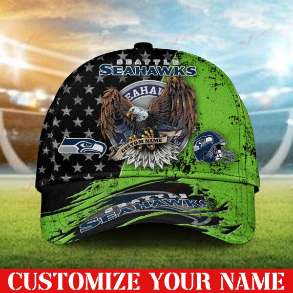 Seattle Seahawks NFL 3D Personalized Classic Cap DTCA280229