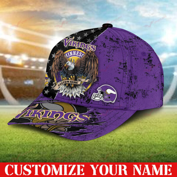 Minnesota Vikings NFL 3D Personalized Classic Cap DTCA280221